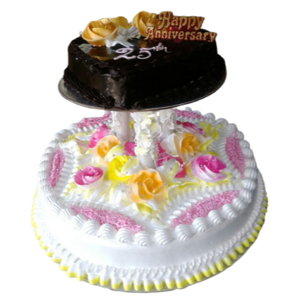 2 Tier Cake with Double Falvour online delivery in Noida, Delhi, NCR,
                    Gurgaon