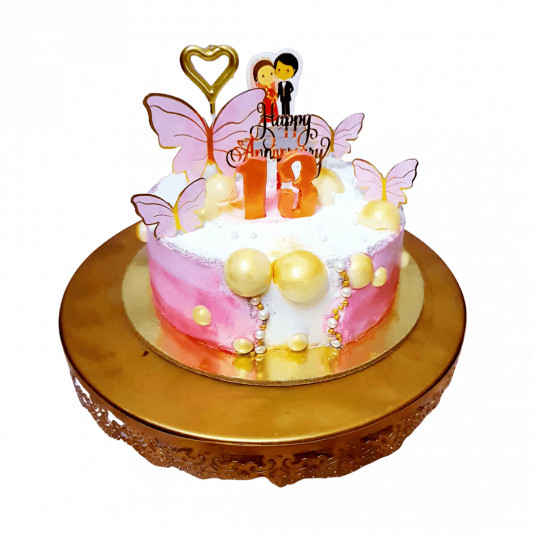 Butterfly Anniversary Faultline Cake online delivery in Noida, Delhi, NCR, Gurgaon