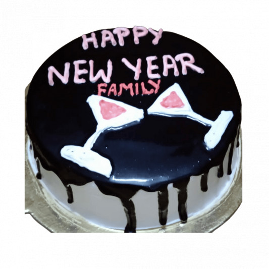 Happy New Year Cake online delivery in Noida, Delhi, NCR, Gurgaon