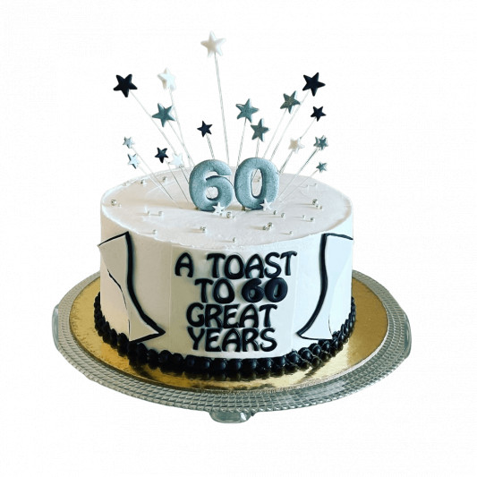 60th Birthday Cake online delivery in Noida, Delhi, NCR, Gurgaon