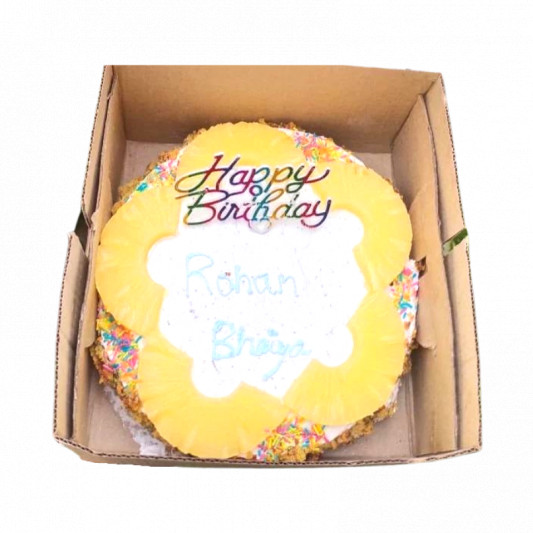 Pineapple Cake with Vanilla Icing online delivery in Noida, Delhi, NCR, Gurgaon