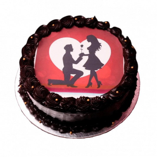 Couple Proposing Photo Cake online delivery in Noida, Delhi, NCR, Gurgaon