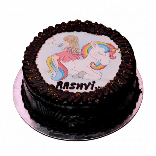 Princess Unicorn Photo Cake online delivery in Noida, Delhi, NCR, Gurgaon