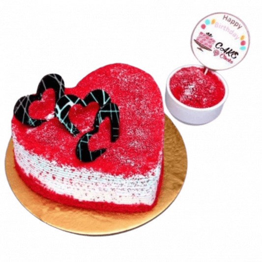 Red Velvet  Heart Shape Cake online delivery in Noida, Delhi, NCR, Gurgaon