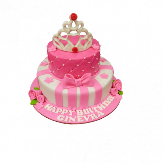  2 Tier Birthday Crown Cake online delivery in Noida, Delhi, NCR, Gurgaon