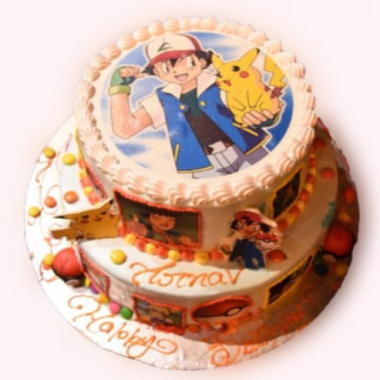 2 tier photo cake online delivery in Noida, Delhi, NCR, Gurgaon