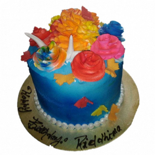 Floral Cakes for Birthday online delivery in Noida, Delhi, NCR, Gurgaon