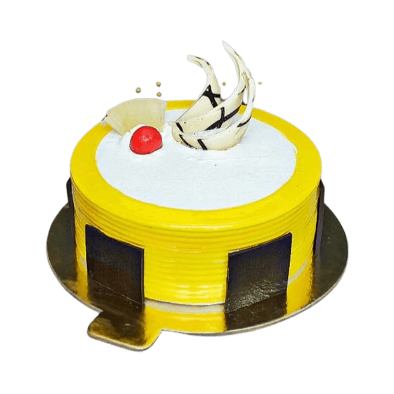 Half Kg Round Pineapple Cake w/ Cherry & Cream Toppings #31523 | Buy Cakes  & Chocolates Online