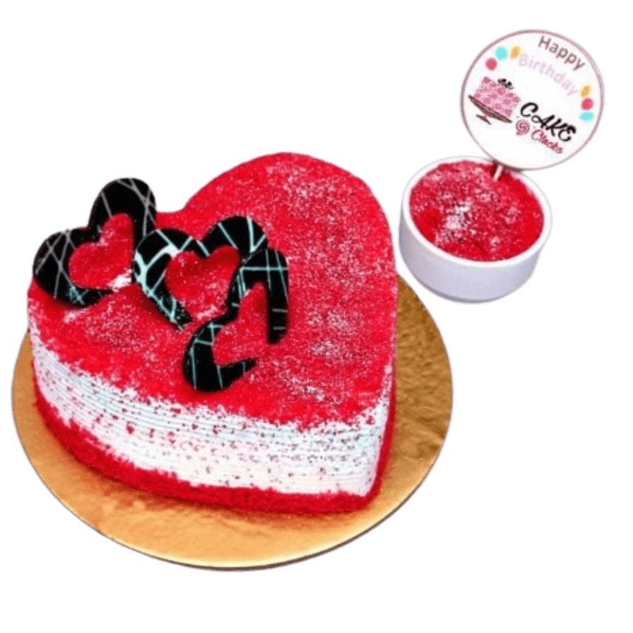 Red Velvet Heart Shape Cake online delivery in Noida, Delhi, NCR, Gurgaon