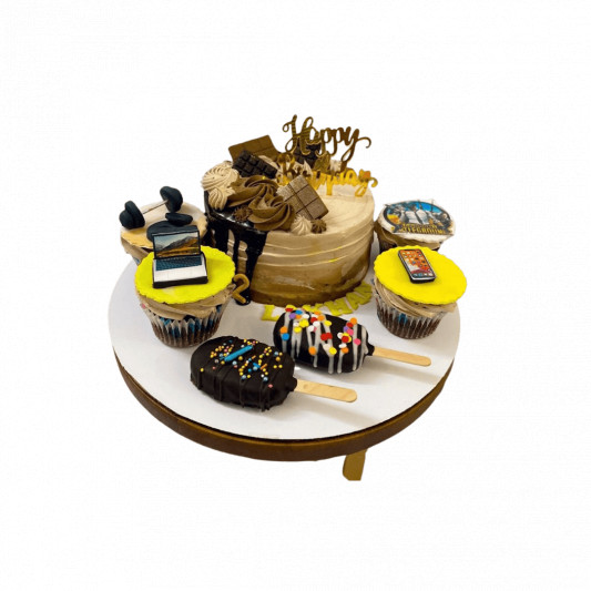 Combo of Cake and Customized Cupcake online delivery in Noida, Delhi, NCR, Gurgaon