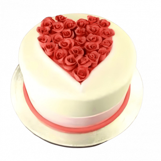 Heart Shape Fondant Cake online delivery in Noida, Delhi, NCR, Gurgaon