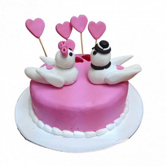 Valentine Theme Fondant Cake online delivery in Noida, Delhi, NCR, Gurgaon