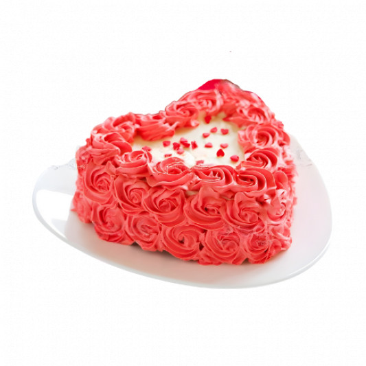 Heart Shape floral  Cake  online delivery in Noida, Delhi, NCR, Gurgaon