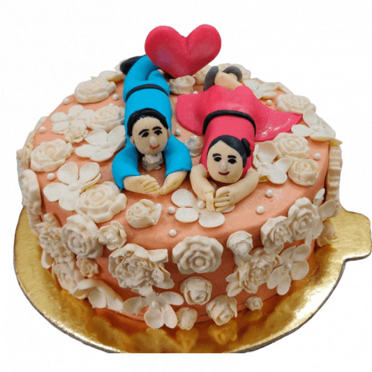 Anniversary Fondant Cake online delivery in Noida, Delhi, NCR, Gurgaon