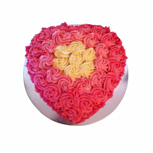 Beautiful Heart Shape floral  Cake  online delivery in Noida, Delhi, NCR, Gurgaon