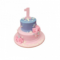 1st Birthday 2 Tier Cake online delivery in Noida, Delhi, NCR,
                    Gurgaon