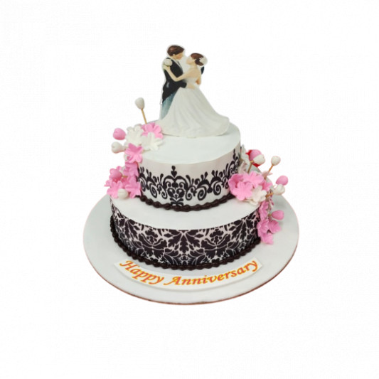 2 Tier Anniversary Cake online delivery in Noida, Delhi, NCR, Gurgaon