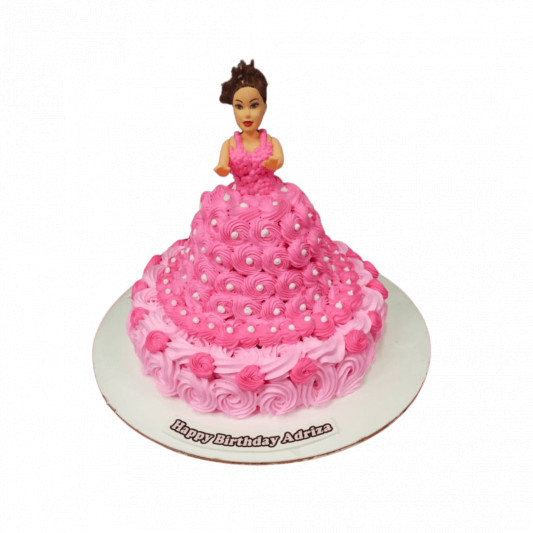 Doll Cake with floral decoration online delivery in Noida, Delhi, NCR, Gurgaon