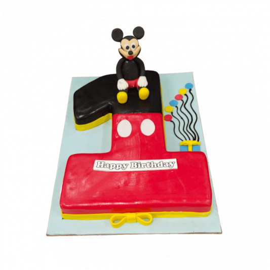 Mickey Mousse 1st Birthday Cake online delivery in Noida, Delhi, NCR, Gurgaon