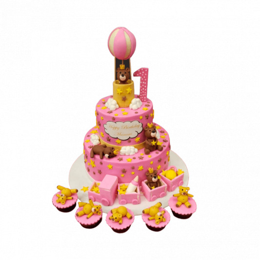 Teddy Bear Theme Birthday Cake online delivery in Noida, Delhi, NCR, Gurgaon