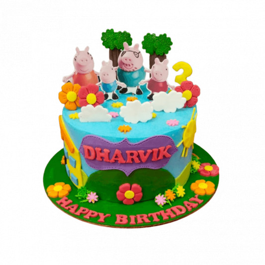 Peppa Pig Family Cake online delivery in Noida, Delhi, NCR, Gurgaon