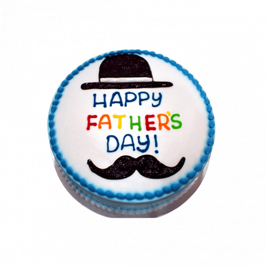 Father's Day Hat and Mustache Cake online delivery in Noida, Delhi, NCR, Gurgaon