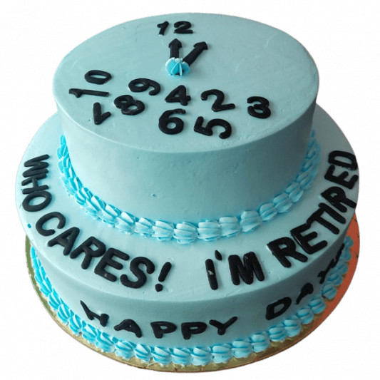 2 Tier Retirement Cake for Dad online delivery in Noida, Delhi, NCR, Gurgaon