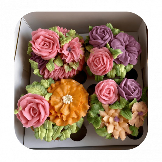 Buttercream Flower Cupcakes online delivery in Noida, Delhi, NCR, Gurgaon