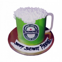 Heineken Theme Beer Mug Cake  online delivery in Noida, Delhi, NCR,
                    Gurgaon