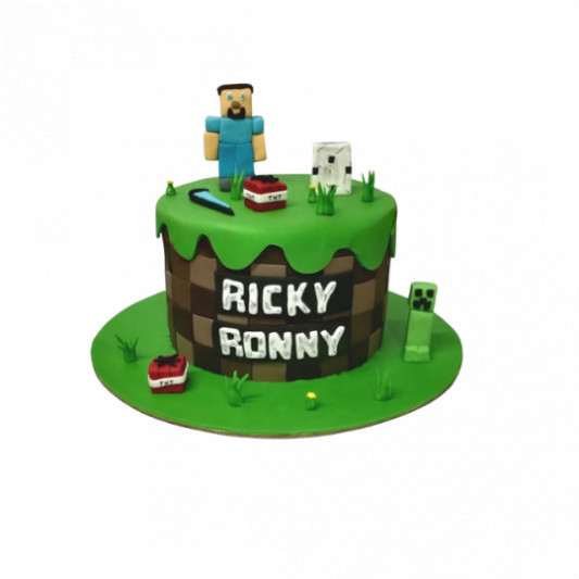 Minecraft Theme Cake online delivery in Noida, Delhi, NCR, Gurgaon