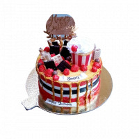 Red and Black Designer Cake for Men online delivery in Noida, Delhi, NCR,
                    Gurgaon