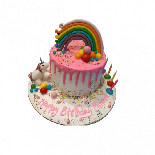 Unicorn Rainbow Theme Cake online delivery in Noida, Delhi, NCR, Gurgaon