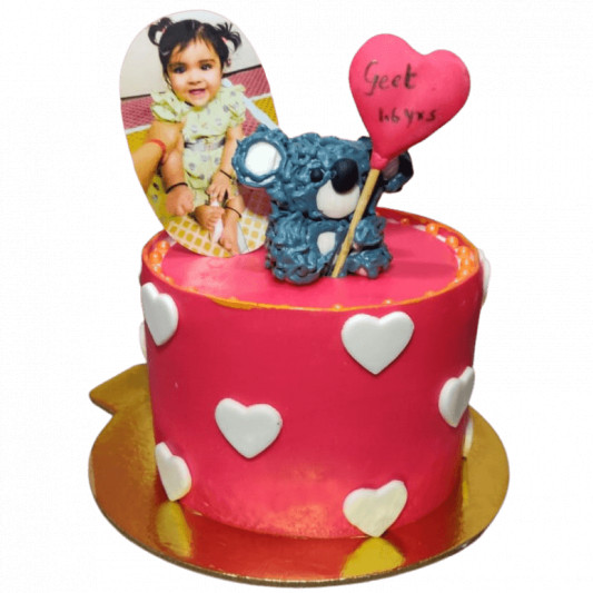 Cute Teddy cake online delivery in Noida, Delhi, NCR, Gurgaon