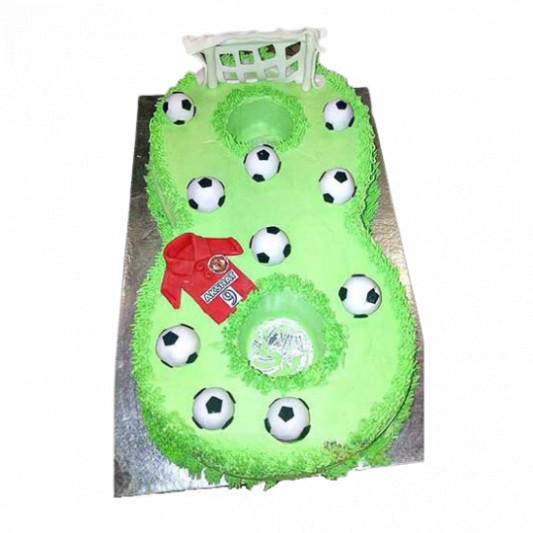 Football Ground Number Theme Cake  online delivery in Noida, Delhi, NCR, Gurgaon