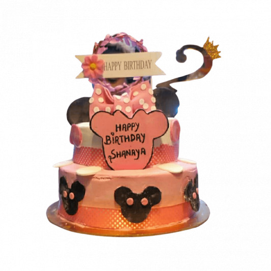 Pink Minnie Mouse 2nd Birthday Cake online delivery in Noida, Delhi, NCR, Gurgaon