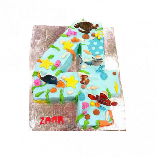 Sea Animals Number Cake online delivery in Noida, Delhi, NCR, Gurgaon