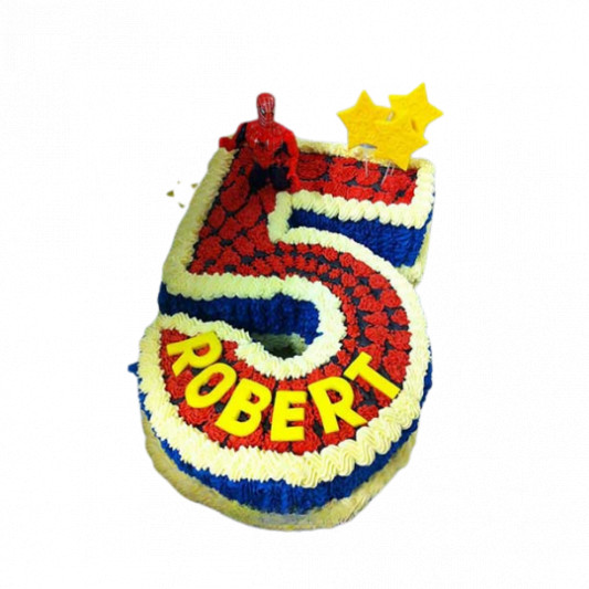 Spiderman Theme Number Cake  online delivery in Noida, Delhi, NCR, Gurgaon