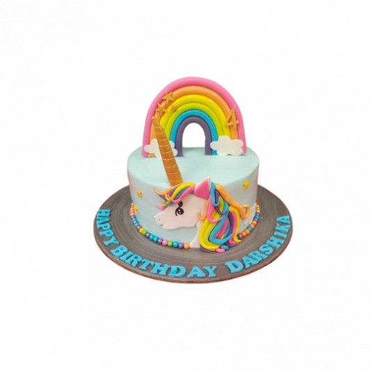 Unicorn Theme Rainbow Cake online delivery in Noida, Delhi, NCR, Gurgaon