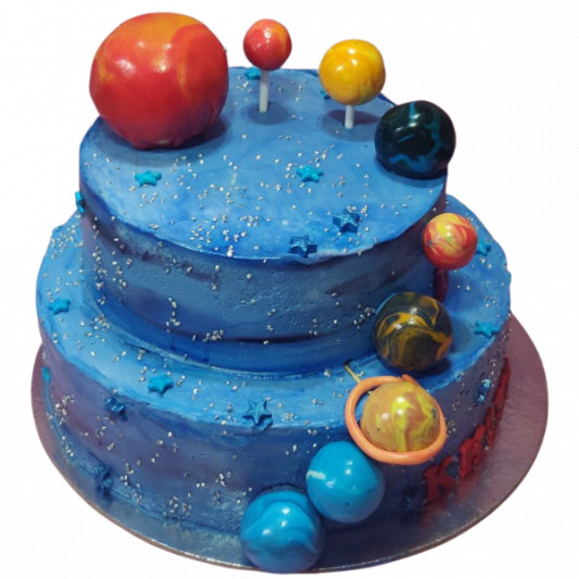 Galaxy Cake with Planets online delivery in Noida, Delhi, NCR, Gurgaon