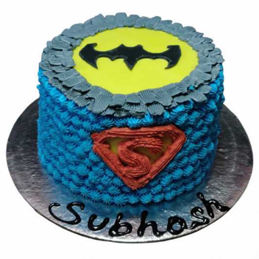 Batman Superman Cake online delivery in Noida, Delhi, NCR, Gurgaon