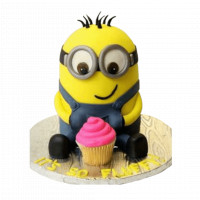 Minion Cake with Cupcake online delivery in Noida, Delhi, NCR,
                    Gurgaon