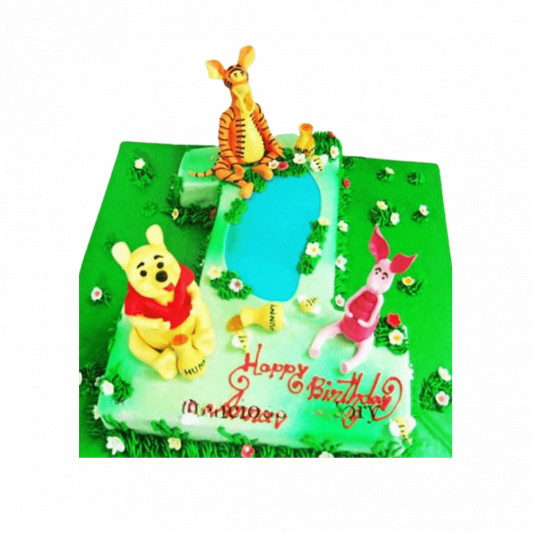 Winnie The Pooh Number Theme Cake online delivery in Noida, Delhi, NCR, Gurgaon