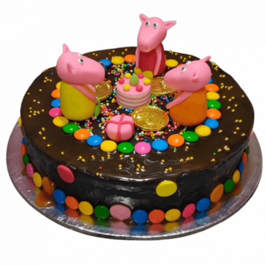 Peppa Pig Theme Birthday Cake | Kids cake in Noida | Bakehoney