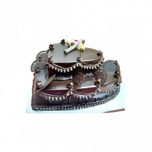 Heart Shape 2 Tier Choco Truffle Cake online delivery in Noida, Delhi, NCR, Gurgaon