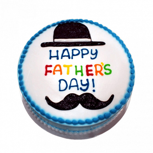 Father's Day Hat and Moustache Cake online delivery in Noida, Delhi, NCR, Gurgaon