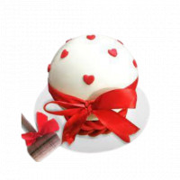 Red and White Pinate Cake  online delivery in Noida, Delhi, NCR,
                    Gurgaon