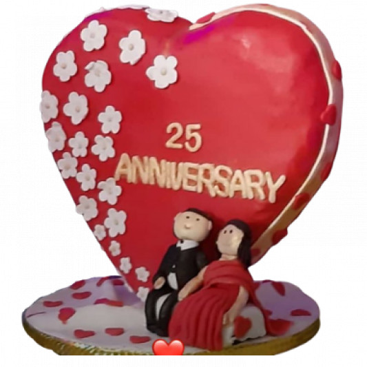 25th Anniversary Heart Stand Cake online delivery in Noida, Delhi, NCR, Gurgaon