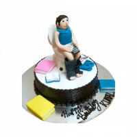 Hubby on Pot Theme Cake online delivery in Noida, Delhi, NCR,
                    Gurgaon