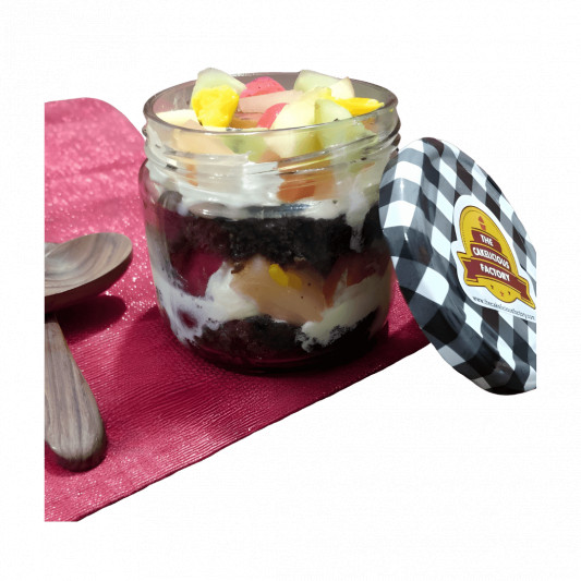 Fresh Fruits Choco Vanilla Ice Cream Cake Jar online delivery in Noida, Delhi, NCR, Gurgaon