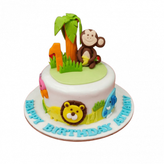 Monkey Theme Cake online delivery in Noida, Delhi, NCR, Gurgaon